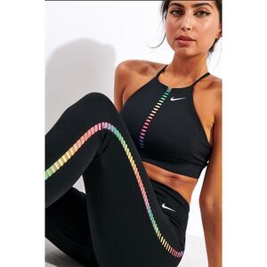 NIKE WOMEN'S INDY LIGHT RAINBOW BLACK TRAINING SET Sz SMALL